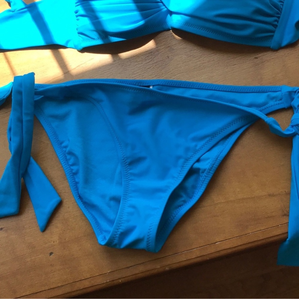 🩵✨Vivid Turquoise Ruched Tie Bikini by ABS 💎 - Picture 4 of 5